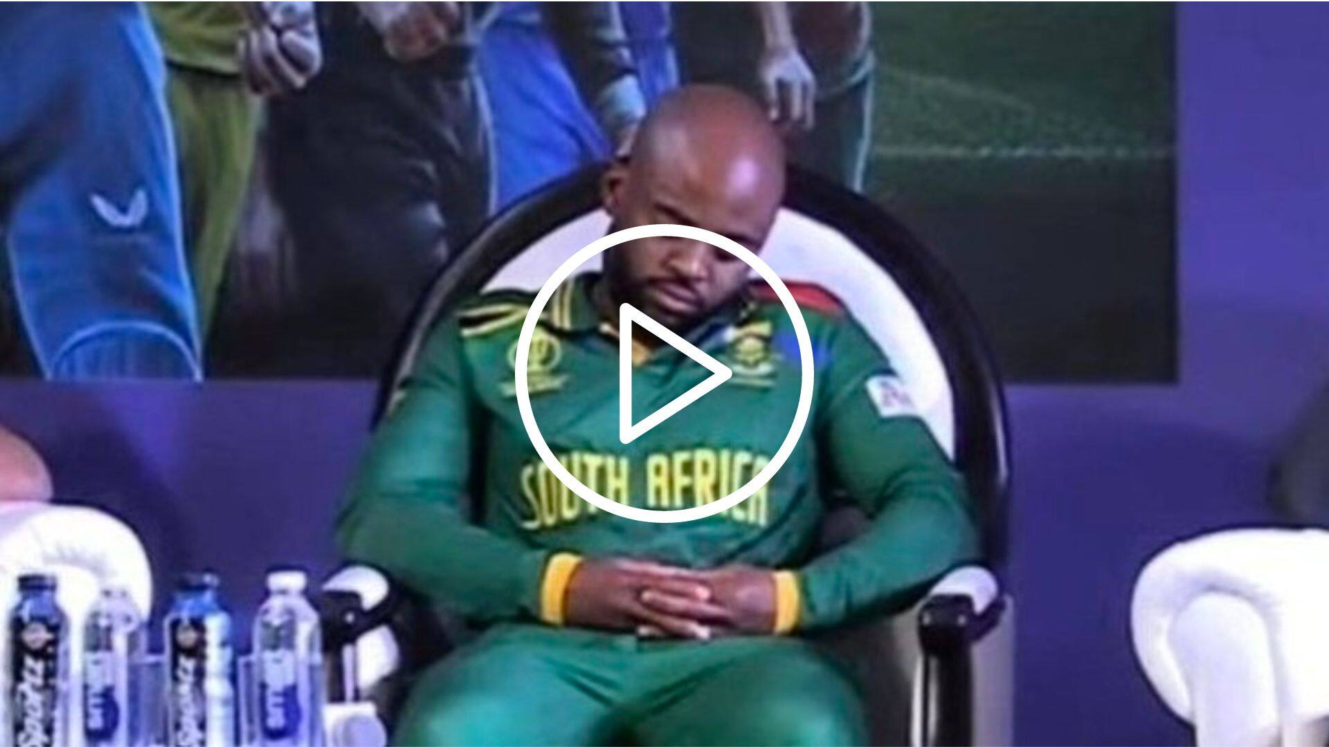 [Watch] When Camera Caught Temba Bavuma Taking A Nap On ICC Captains Meet